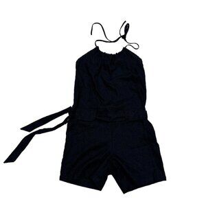 Karen Zambos Ventage couture romper‎ Black Size (p) Small Halter Made In USA